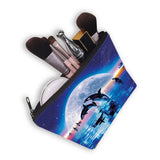 Dolphin Print Cosmetic Bag Mini Handbag Shark/Dolphin Travel Storage Bag