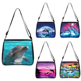 Dolphin Print Ladies Handbag Eco Reusable Shoulder Bag
