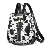 Domil Women Leopard Diaper Backpack with Purse Waterproof Larger Capacity