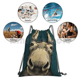 Donkey Hello Sweet Cheeks Backpack Drawstring Bag Riding Climbing Gym Bag