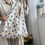 Dot Shoulder Bags Women Daily All-match Underarm Portable Folding Handbags Large