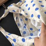 Dot Shoulder Bags Women Daily All-match Underarm Portable Folding Handbags Large