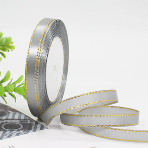 Double Birthday Fabric Ribbon 10mm For Wedding Gift Ribbon Christmas