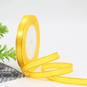 Double Birthday Fabric Ribbon 10mm For Wedding Gift Ribbon Christmas