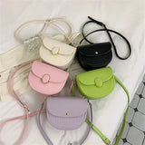Double Face Small Shoulder Bags for Women Pressure Shell Leather Crossbody Bag