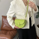Double Face Small Shoulder Bags for Women Pressure Shell Leather Crossbody Bag