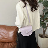 Double Face Small Shoulder Bags for Women Pressure Shell Leather Crossbody Bag