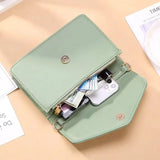Double Heart Decor Small Square Bag for Women Mini Shoulder Bag