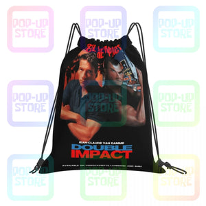 Double Impact Van Damme 1990S 90S Movie Drawstring Bags Gym Bag