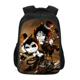 Double Layer Backpack Bendy Pattern Kids Backpack Cartoon School Bag