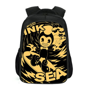 Double Layer Backpack Bendy Pattern Kids Backpack Cartoon School Bag