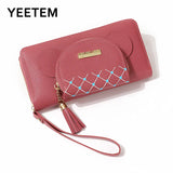 Bear PU Double Layer Wallet Long Zipper Clutch Bag