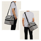 Double Layer Insulated Thermal Cooler Bag Picnic Food Drink Lunch Box Women Men