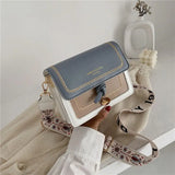 Bohemian Strap Crossbody Bag for Women Wide Shoulder Messenger Handbag Purse