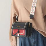 Bohemian Strap Crossbody Bag for Women Wide Shoulder Messenger Handbag Purse