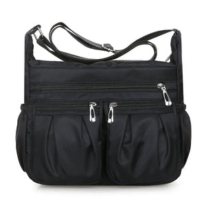 Double Pocket Oxford Shoulder Bag Women Large Capacity Crossbody Bag