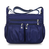 Double Pocket Oxford Shoulder Bag Women Large Capacity Crossbody Bag