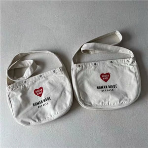 Double Print Duck Canvas Backpack Khaki Snap-fastener Bag