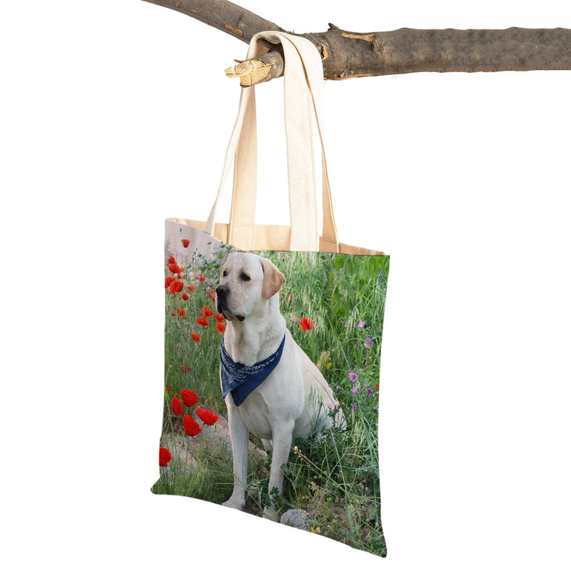 Labrador Retriever Lady Canvas Tote Handbag