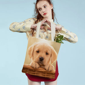 Labrador Retriever Lady Canvas Tote Handbag