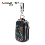 Leather Key Bag Women Large Capacity Car Key Case Organizer