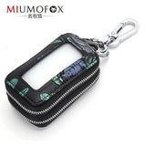 Leather Key Bag Women Large Capacity Car Key Case Organizer