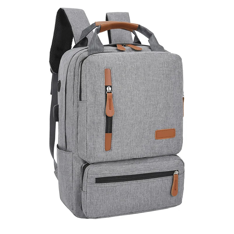 Men's Double Shoulder Bag Laptop Travel Backpack School Supplies