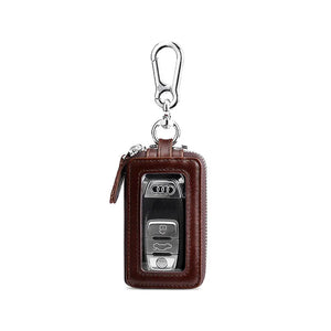 100% Oil Wax Leather Car Key Case Holder