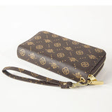 Double Zipper Clutch Bag Printed Wallet Women's Long European