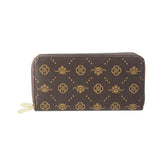 Double Zipper Clutch Bag Printed Wallet Women's Long European