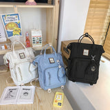 Double Zipper Women Backpack School Bags Shoulder Bag Laptop Backpack