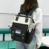 Double Zipper Multifunction Women Backpack School Bags Teenage Girls