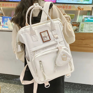 Double Zipper Women Backpack School Bags Student Shoulder Bag Laptop Mochila