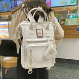 Double Zipper Women Backpack School Bags Student Shoulder Bag Laptop Mochila