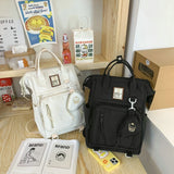 Double Zipper Women Backpack School Bags Shoulder Bag Laptop Backpack
