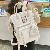Double Zipper Women Backpack School Bags Shoulder Bag Laptop Backpack