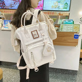 Double Zipper Women Backpack School Bags Teenage Girls Student