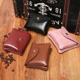 Retro Oil Wax Pocket Mini European American Style Zipper Bag