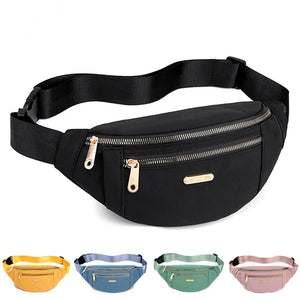 Canvas Crossbody Chest Bag Waterproof Banana Purse Bum Bag