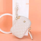 Double Zipper Women's Wallet Shoulder Mini Leather Bags Straps