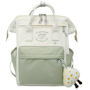 Double Zippers Women Backpack Multifunction School Bags