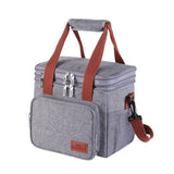 Double-deck Insulated Lunch Box Tote Men Women Picnic Travel Cold Food Cooler Th