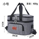 Double Deck Portable Leakproof Insulated Lunch Cooler Bag Picnic Food Storage