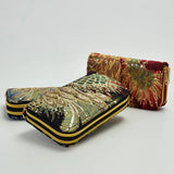 Embroidered Peacock Wallet with Long Zipper