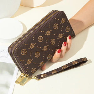 Zipper Clutch Bag Wallet Women's Long High-Capacity Mobile Phone Purse