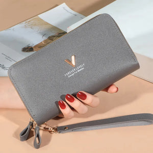 Double Zipper Women's Wallet Long Large-Capacity Mobile Phone Bag