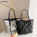 Large Capacity Down Cotton Shoulder Bag for Women
