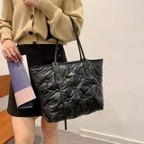 Large Capacity Down Cotton Shoulder Bag for Women