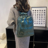 Women's Padded Nylon Quilted Backpack for Winter
