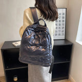 Women's Padded Nylon Quilted Backpack for Winter